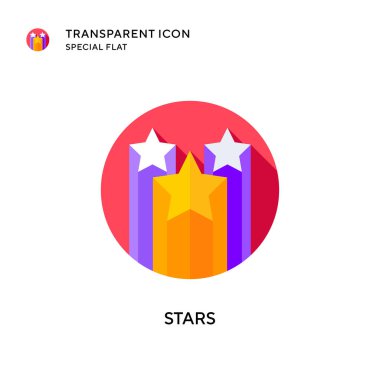 Yıldız vektör simgesi. Düz çizim. EPS 10 vektörü.