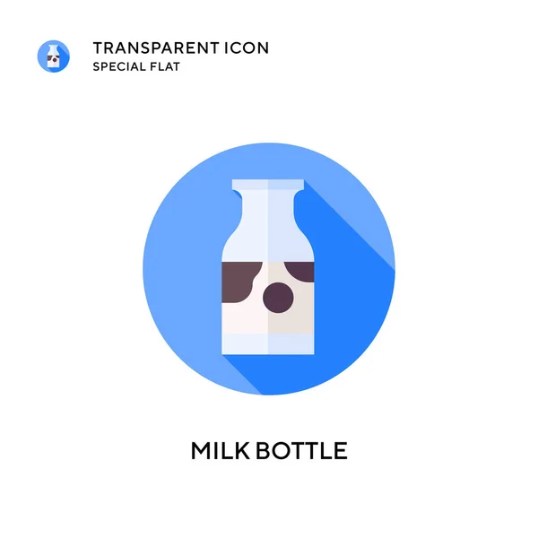 Векторная Иконка Бутылки Молока Иллюстрация Плоском Стиле Вектор Eps — стоковый вектор
