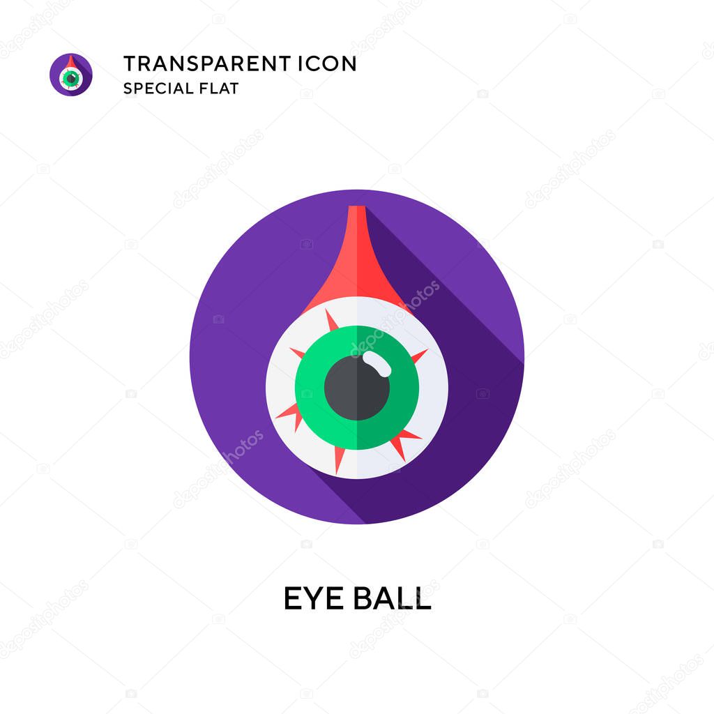 Eye ball vector icon. Flat style illustration. EPS 10 vector.