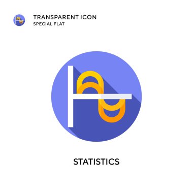 İstatistik vektör simgesi. Düz çizim. EPS 10 vektörü.