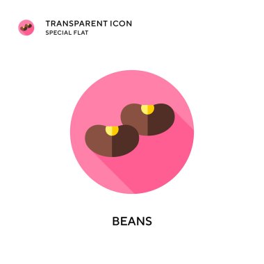 Fasulye vektör simgesi. Düz çizim. EPS 10 vektörü.