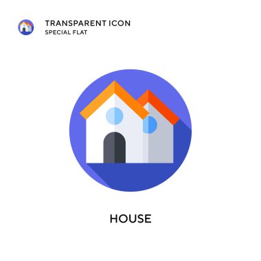 Ev vektör simgesi. Düz çizim. EPS 10 vektörü.