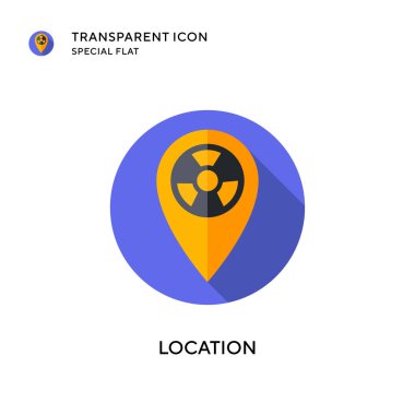 Konum vektör simgesi. Düz çizim. EPS 10 vektörü.