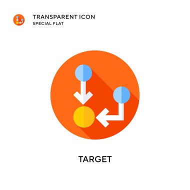 Hedef vektör simgesi. Düz çizim. EPS 10 vektörü.