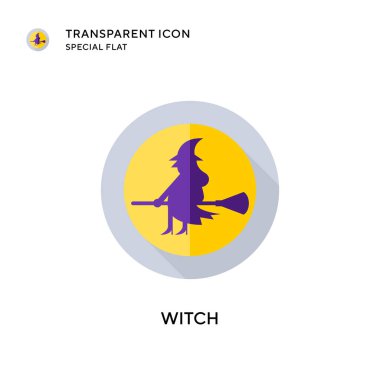 Cadı vektör simgesi. Düz çizim. EPS 10 vektörü.