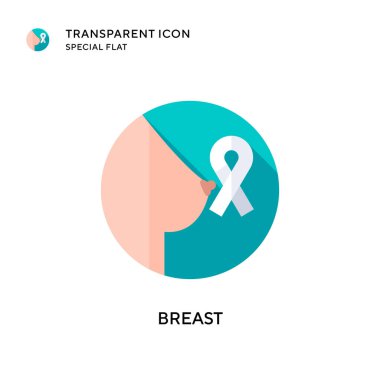 Göğüs vektör simgesi. Düz çizim. EPS 10 vektörü.