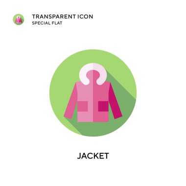 Ceket vektör simgesi. Düz çizim. EPS 10 vektörü.