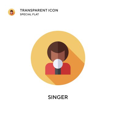 Singer vektör simgesi. Düz çizim. EPS 10 vektörü.