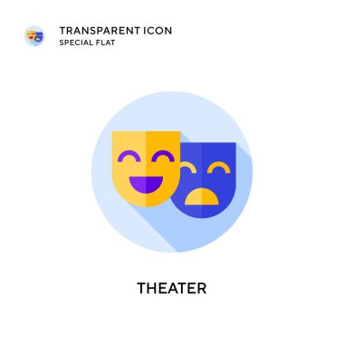 Tiyatro vektör simgesi. Düz çizim. EPS 10 vektörü.