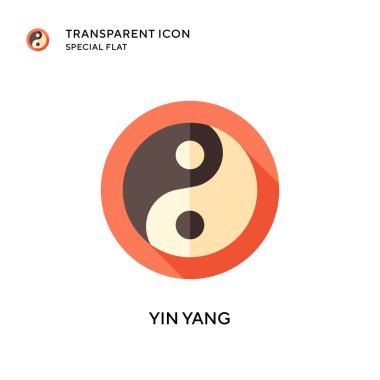 Yin yang vektör simgesi. Düz çizim. EPS 10 vektörü.