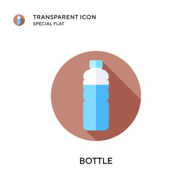 Şişe vektör simgesi. Düz çizim. EPS 10 vektörü.