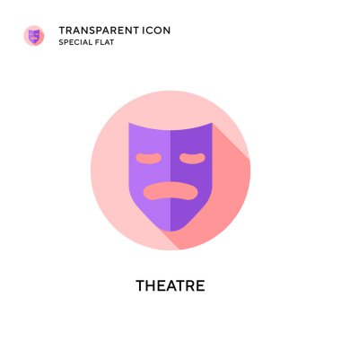 Tiyatro vektör simgesi. Düz çizim. EPS 10 vektörü.