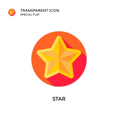 Yıldız vektör simgesi. Düz çizim. EPS 10 vektörü.