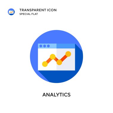 Analitik vektör simgesi. Düz çizim. EPS 10 vektörü.