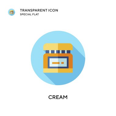 Krem vektör simgesi. Düz çizim. EPS 10 vektörü.