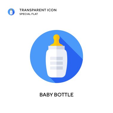 Bebek şişe vektör ikonu. Düz çizim. EPS 10 vektörü.