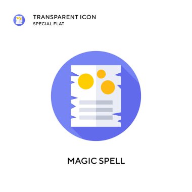 Sihirli büyü vektör simgesi. Düz çizim. EPS 10 vektörü.