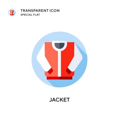 Ceket vektör simgesi. Düz çizim. EPS 10 vektörü.