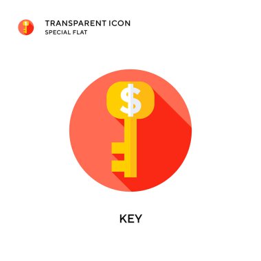 Anahtar vektör simgesi. Düz çizim. EPS 10 vektörü.