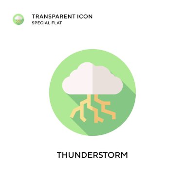 Fırtına vektör simgesi. Düz çizim. EPS 10 vektörü.