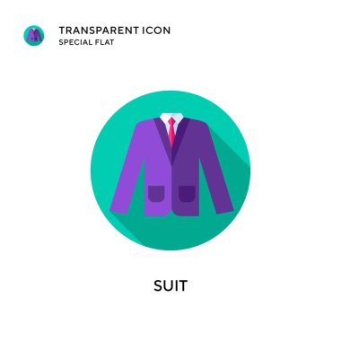 Takım elbise vektör simgesi. Düz çizim. EPS 10 vektörü.