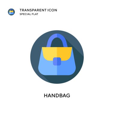 Çanta vektör simgesi. Düz çizim. EPS 10 vektörü.