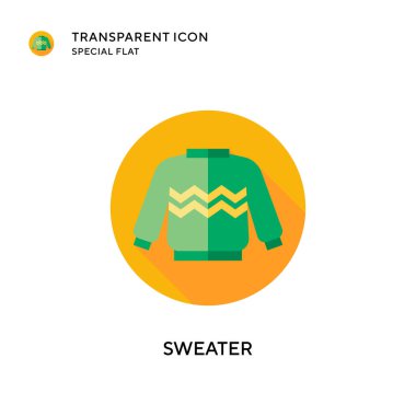 Süveter vektör simgesi. Düz çizim. EPS 10 vektörü.