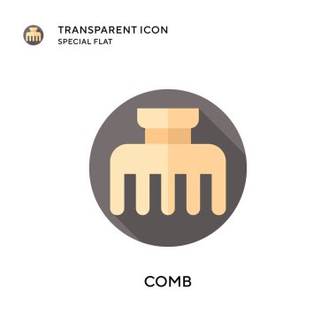 Tarak vektör simgesi. Düz çizim. EPS 10 vektörü.