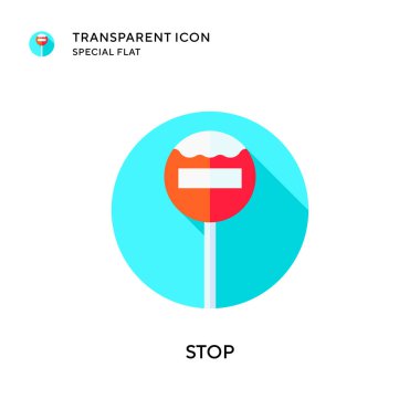 Vektör simgesini durdur. Düz çizim. EPS 10 vektörü.