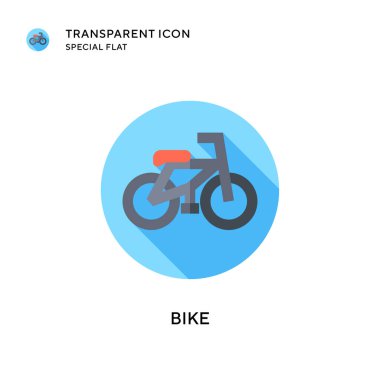 Bisiklet vektör simgesi. Düz çizim. EPS 10 vektörü.