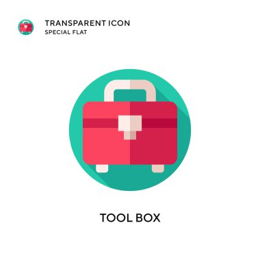 Araç kutusu vektör simgesi. Düz çizim. EPS 10 vektörü.