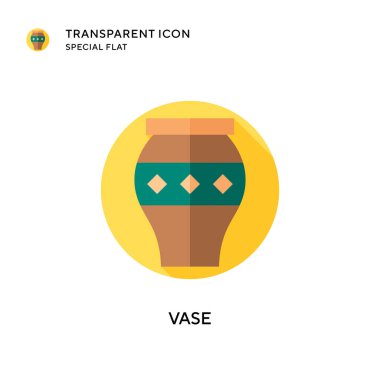 Vazo vektör simgesi. Düz çizim. EPS 10 vektörü.