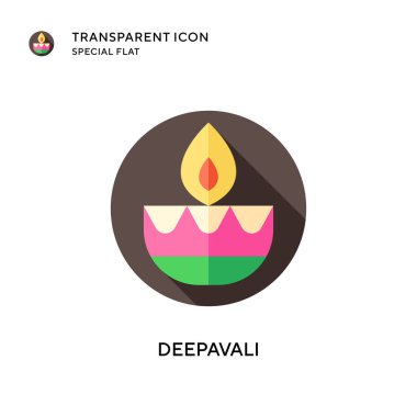 Deepavali vektör simgesi. Düz çizim. EPS 10 vektörü.