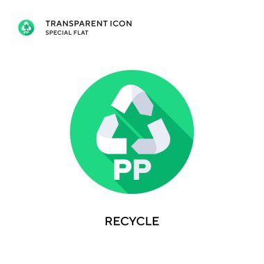 Vektör simgesini geri dönüştür. Düz çizim. EPS 10 vektörü.