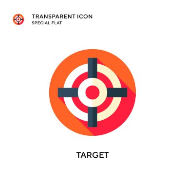 Hedef vektör simgesi. Düz çizim. EPS 10 vektörü.