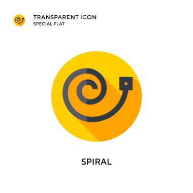 Spiral vektör simgesi. Düz çizim. EPS 10 vektörü.
