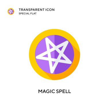 Sihirli büyü vektör simgesi. Düz çizim. EPS 10 vektörü.