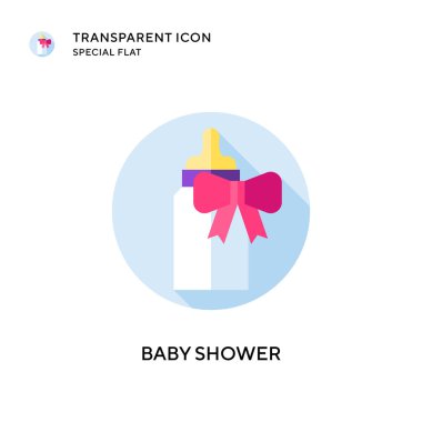 Bebek duş vektör simgesi. Düz çizim. EPS 10 vektörü.