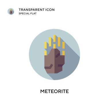 Meteorit vektör simgesi. Düz çizim. EPS 10 vektörü.