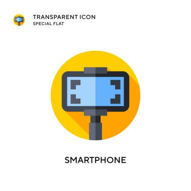 Akıllı telefon vektör simgesi. Düz çizim. EPS 10 vektörü.