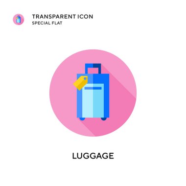 Bagaj vektör simgesi. Düz çizim. EPS 10 vektörü.