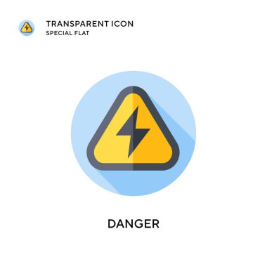 Tehlike vektör simgesi. Düz çizim. EPS 10 vektörü.