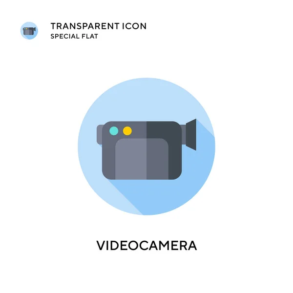 Εικονίδιο Διανύσματος Videocamera Επίπεδη Απεικόνιση Στυλ Διανυσματικό Eps — Διανυσματικό Αρχείο