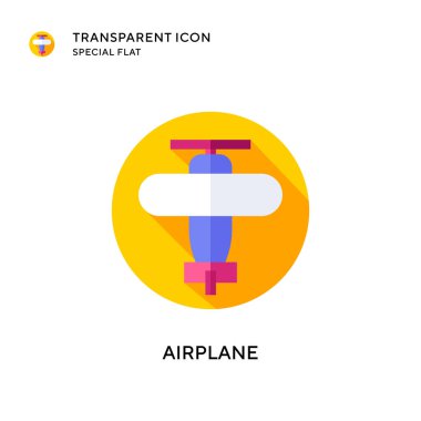Uçak vektör simgesi. Düz çizim. EPS 10 vektörü.