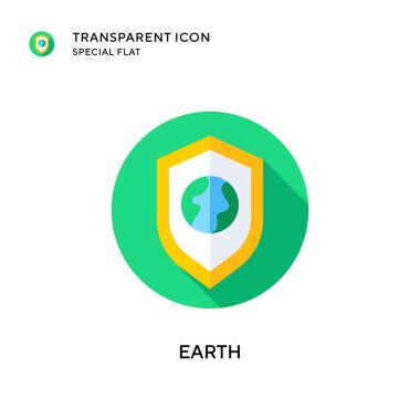 Dünya vektör simgesi. Düz çizim. EPS 10 vektörü.