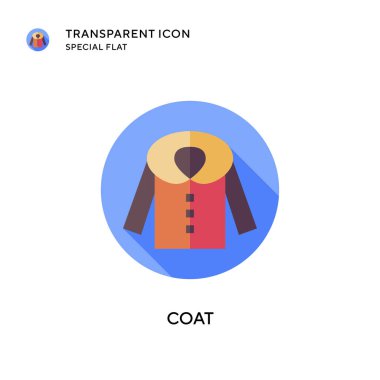 Ceket vektör simgesi. Düz çizim. EPS 10 vektörü.