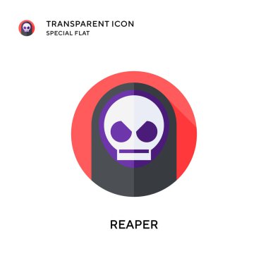 Azrail vektör simgesi. Düz çizim. EPS 10 vektörü.