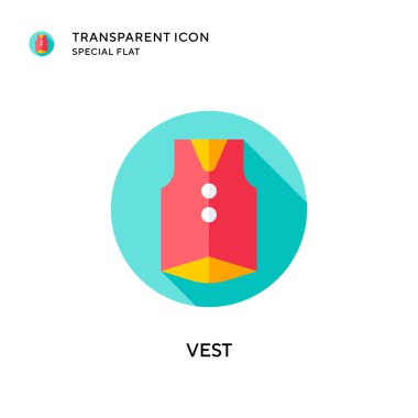 Yelek vektör simgesi. Düz çizim. EPS 10 vektörü.