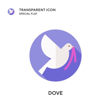 Güvercin vektör simgesi. Düz çizim. EPS 10 vektörü.