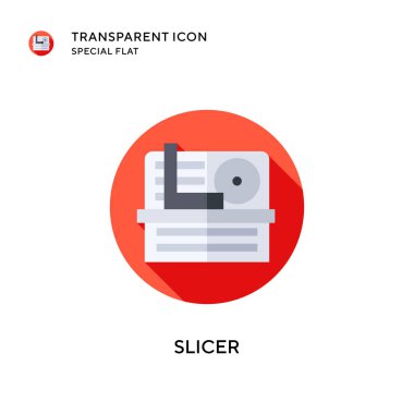 Dilimleyici vektör simgesi. Düz çizim. EPS 10 vektörü.